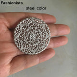 16 pcs Raw Brass Round Filigree Charms 40mm For Jewelry & Crafts Making