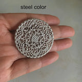 16 pcs Raw Brass Round Filigree Charms 40mm For Jewelry & Crafts Making