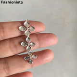 6 pcs Brass Casting Flowers Charms, 3 Brass Flowers Charms For Earrings