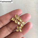 6 pcs Brass Casting Flowers Charms, 3 Brass Flowers Charms For Earrings