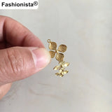 6 pcs Brass Casting Flowers Charms, 3 Brass Flowers Charms For Earrings