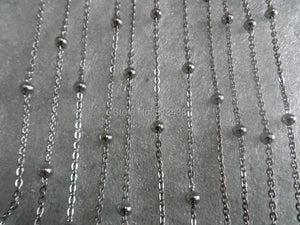 10m Stainless Steel Women Bead Link Chain DIY Necklace