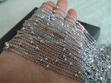10m Stainless Steel Women Bead Link Chain DIY Necklace