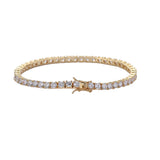 Brass CZ Tennis Chain Anklet Foot Jewelry