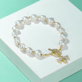 Freshwater Pearl Zircon Bracelet for Women