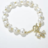 Freshwater Pearl Zircon Bracelet for Women