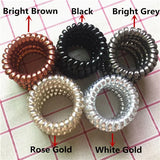 20Pcs 5Colors Telephone Wire Bracelet Spiral Band Coil for Women Hair