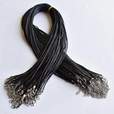 2mm Wax Leather Cord Necklace Rope Chain DIY Jewelry Accessories 100pcs/lot
