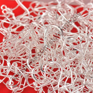 400PCS 925 Sterling Silver Hooks Earrings DIY Jewelry Findings 15mm