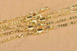 5 Pcs 24" Heavy Yellow Necklace Chains Men's Long Necklace