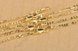 5 Pcs 24" Heavy Yellow Necklace Chains Men's Long Necklace