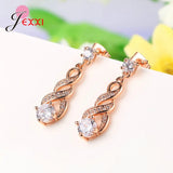925 Sterling Silver Music Notes Dangle Earrings