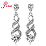 925 Sterling Silver Music Notes Dangle Earrings