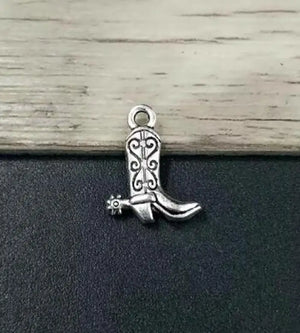50pcs Mixed Cowboy Boot & Hat Charms Pendants Jewelry Accessories