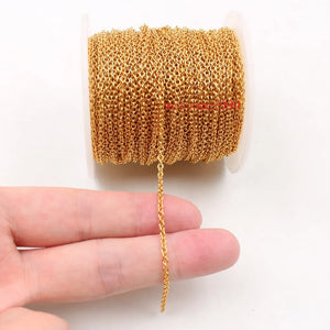 20m Stainless Steel Thin 1.5mm/2mm Round Link Chain DIY