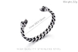 Fate Love 32g Stainless Steel Bracelet Skull Skeleton Cuff Bangle