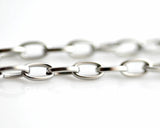 5m Stainless Steel 4mm Oval Link Chain DIY Bracelet Necklace