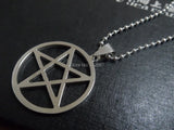 Satanic Symbol Pendant Stainless Steel Chain Polished