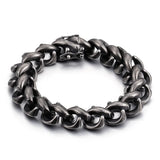 Vintage Men's Biker Link Chain Bracelet Stainless Steel 8.66''