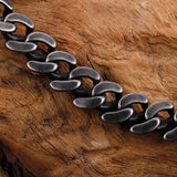 Vintage Men's Biker Link Chain Bracelet Stainless Steel 8.66''