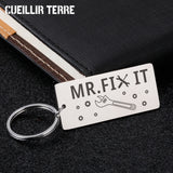 Father Dad Papa Birthday Gift Daddy Keyring Fathers Keyrings Men Stepfather