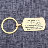 Father-in-Law Keychain Wedding Gift from Son-in-Law