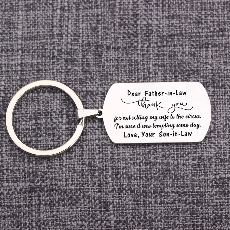 Father-in-Law Keychain Wedding Gift from Son-in-Law
