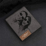Father's Gift Photo Wallet,Personalized Men's Trifold Wallet