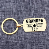 Father's Gift Keychain Grandpa Charms: Best Life Partner