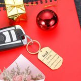Personalized Dad Keychain Gift From Son Daughter