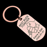 Father-Son Stainless Steel Keychain Set