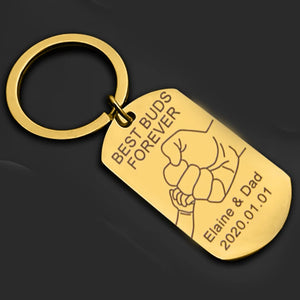 Father-Son Stainless Steel Keychain Set