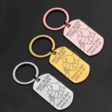 Father-Son Stainless Steel Keychain Set