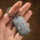Father-Son Stainless Steel Keychain Set