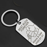 Father-Son Stainless Steel Keychain Set
