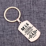 Father's Gift Keychain from Daughter Son: Any Man can be a Father Keyring