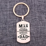 Father's Gift Keychain from Daughter Son: Any Man can be a Father Keyring