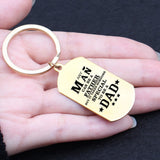 Father's Gift Keychain from Daughter Son: Any Man can be a Father Keyring