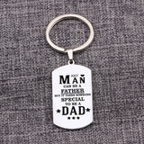 Father's Gift Keychain from Daughter Son: Any Man can be a Father Keyring
