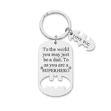 Dad Birthday Keychain I Love You From Family Husband Wife Kids