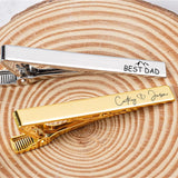 Personalized Name Tie Clip Engraved Date LOGO DIY Tie Clip Bar Necktie Clasp