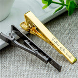 Personalized Name Tie Clip Engraved Date LOGO DIY Tie Clip Bar Necktie Clasp