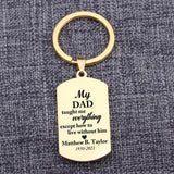 Personalized Fathers Keychain with Name & Date Memory - Gift for Dad