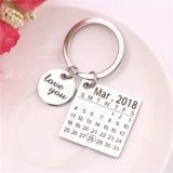 Personalized Calendar Keychain for Men