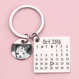 Personalized Calendar Keychain for Men