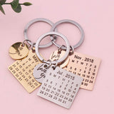 Personalized Calendar Keychain for Men