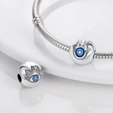 Hamsa Hand Evil Eye Clip Charm Bracelet Necklace Silver DIY Jewelry Making