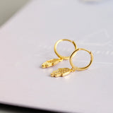 925 Silver Hamsa Earrings CZ Zircon Hoop Boho Jewelry