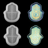 Fatima Hand Tray Silicone Mold Hamsa Hand Plate Epoxy Resin Casting DIY Craft