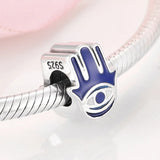 Fatima's Hand Beads S925 Sterling Silver Lady Bracelet